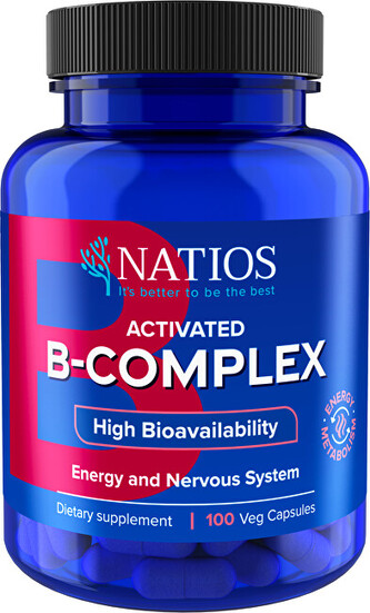 Natios Activated B-Complex - Aktivní formy vitamínů B 100 veganských kapslí