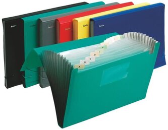 Teczka harmonijkowa 12-p.A4 niebieska 5057/08, Patio