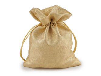 Dárkový pytlík brokátový 13x18 cm - 10 ks - 2 zlatá