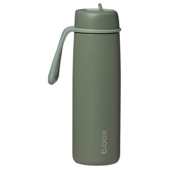 Nerezová termolahev s brčkem 690 ml - olive