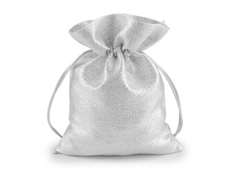 Dárkový pytlík brokátový 13x18 cm - 10 ks - 1 stříbrná