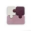 Svačinový box Puzzle 850 ml - Luxe růžový