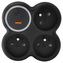 Solight rozbočka, 3x 15A, USB A+C rychlonabíječka 20W PD, matná černá