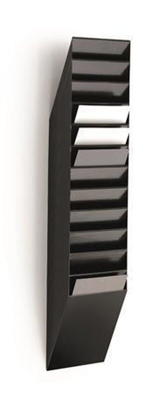 Stojan na katalogy "FLEXIBOXX", černá, nástěnný, vertikální, A4, DURABLE 1709763060