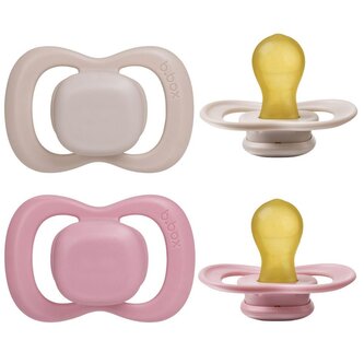 Dudlíky z přírodního kaučuku 6m+, 2ks - berry/blush Dudlíky z přírodního kaučuku 6m+, 2ks - berry/blush