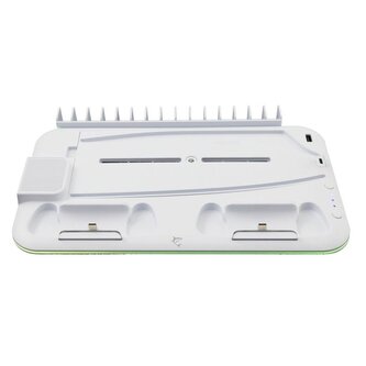 White Shark KIMURA-2 Chladicí podložka/stojan + 2x nabíjecí stanice pro PS5, PS5 Slim, bílá/šedá