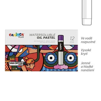 Carioca PLUS olejové pastely - 12 ks Carioca PLUS olejové pastely - 12 ks