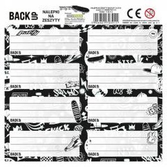 Nalepki na zeszyty BackUp 7 A57 (25szt) DERFORM