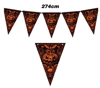Vlaječková girlanda Gothic Pumpkin – 274 cm