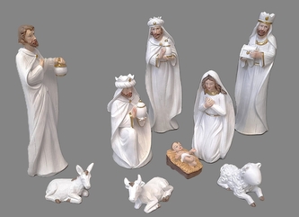 Betlém figurky bílé sd 9ks