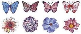 Naklejki papierowe na taśmie Wiosna-motyle 500szt