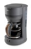 Překapávač na kávu WOOD YOU - šedý - DOMO DO754K, Objem: 1,25 l, Kapacita: 10 šálků, Příkon: 1 000 W, automatické vypnutí