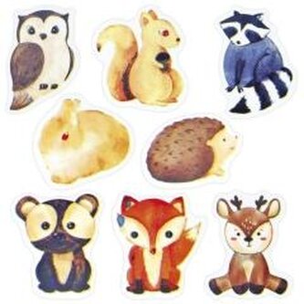 Naklejki papierowe na taśmie Zwierzęta 500szt