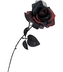 Dekorační květina červená a černá růže 40 cm