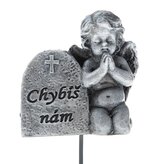 Polyresinová zápich s andělem a plaketou "Chybíš nám", 12/192