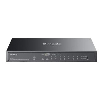 Switch TP-Link ES210GP 1x GLan, 8x GLan s PoE+, 1x SPF combo, 63W, Omáda SDN