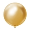 Balonek chromový zlatý, Mirror Gold – 90 cm/36"