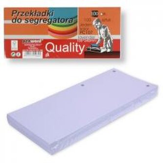 Przekładki do segregatora 100szt lavender
