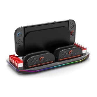 iPega SW2210 Multifunkční Nabíjecí RGB Stojan pro Nintendo Switch 2 černý