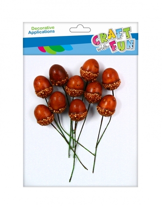 Ozdoba dekoracyjna drucik Żołądź 2CM CRAFT WITH FUN 463965