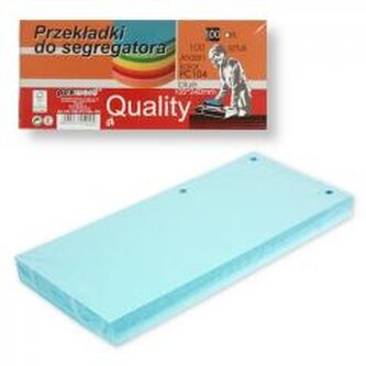 Przekładki do segregatora 100szt blue