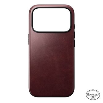 Nomad Modern Leather Case, burgundy (Horween) - iPhone 2025 Pro