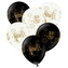Balonky Happy New Year s ohňostrojem – 30 cm, 25 ks