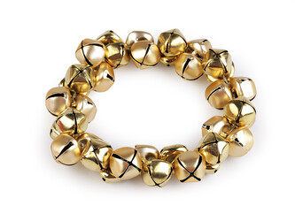 Věneček z rolniček Ø17 cm - mat a lesk - 1 ks - 2 zlatá