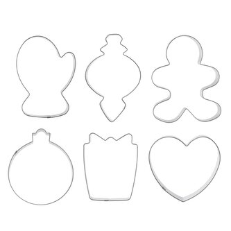 Vykrajovačka nerez Vánoční ozdoba sada 6 ks