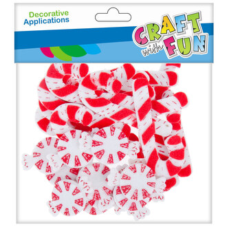 Ozdoba dekoracyjna filcowa samoprzylepna Lizaki Boże Narodzenie CRAFT WITH FUN 463708