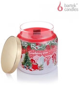 Svíčka ve skle CRANBERRY SNOW vonná dřevěný knot 450g