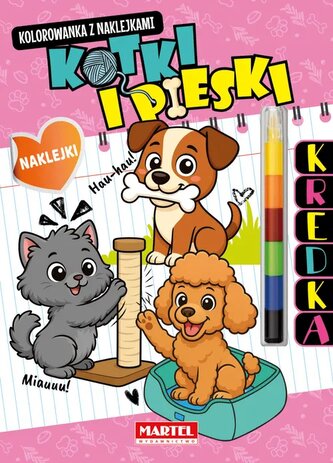 Modułowa kredka.Kotki i pieski z naklejkami