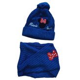 Dívčí set nákrčník s čepicí MINNIE, modrá, velikost: 52