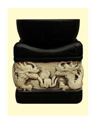 Aromalampa "Basreliéf Drak čtverec černý" TML R055