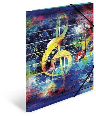 Teczka z gumką A4 plastikowa Klucz wiolinowy, Herma