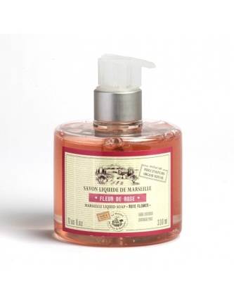 Tekuté mýdlo Marseille s dávkovačem - Fleur de rose (květy růže) 330ml TML F295