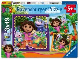 Puzzle dla dzieci 2D: Dora 3x49el Puzzle dla dzieci 2D: Dora 3x49el