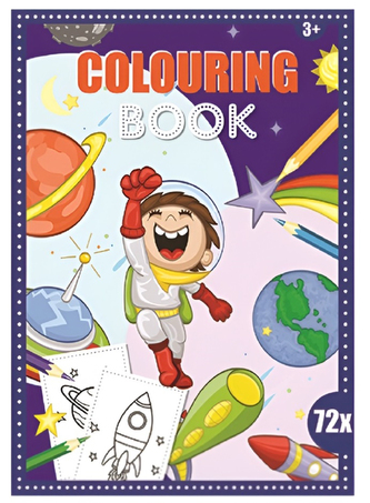 Kniha omalovánek 72 stran A4 vesmír