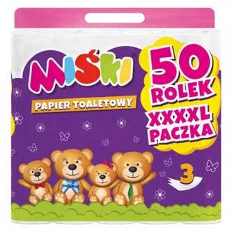 MIŠKI XXL Toaletní papír 3 vrstvý, 50 ks