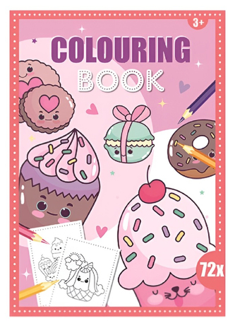 Kniha omalovánek 72 stran A4 sladkosti