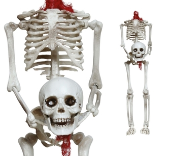 Dekorace visící kostlivec bez hlavy 37 cm