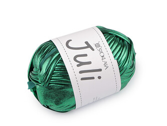 Pletací příze Juli metalická 100 g - 1 ks - 7 zelená