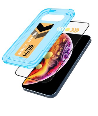 Tvrzené sklo s aplikátorem iPhone 13/13 Pro/14 - černé