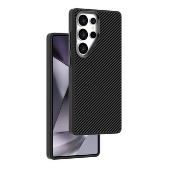 Pouzdro Platinum Carbon s podporou MagSafe Samsung Galaxy S25 Ultra 5G - černé