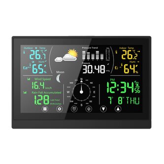 Meteostanice WG s dotykovým displejem a příslušenstvím - černá