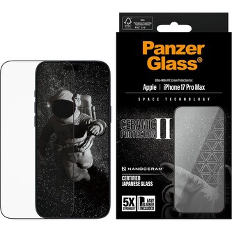 PanzerGlass® Ceramic II sklo Apple iPhone 17 Pro Max s instalačním rámečkem