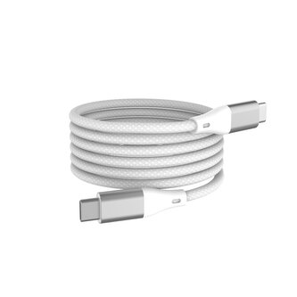 Datový kabel magnetický USB-C x USB-C 1m 60W - bílý
