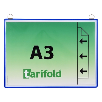 djois rámeček s kapsou a dvěma očky, A3, otevřený bokem, černý, 5 ks
