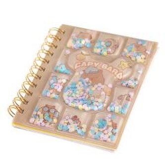 Notes z wodą i konfetti 10,7x8,5cm kapibara