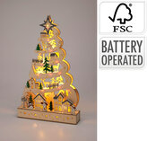 dekorace STROM 45cm 15LED dřev.